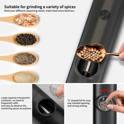 Lurive™ Electric Automatic Salt-Pepper Grinder